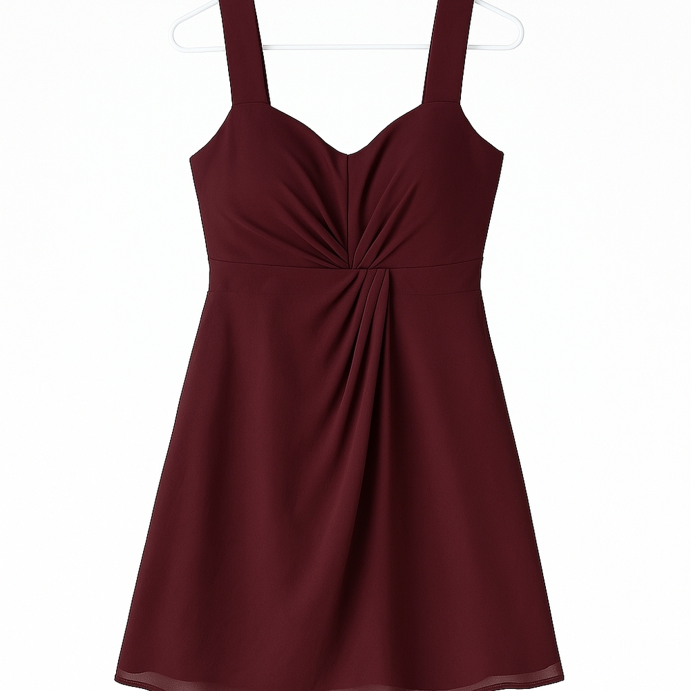 Elegant Burgundy Dress